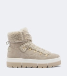Bogner Vaduz shearling and suede ankle boots