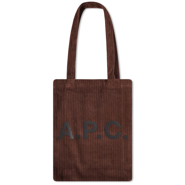 Photo: A.P.C. Men's Lou Corduroy Tote Bag in Brown