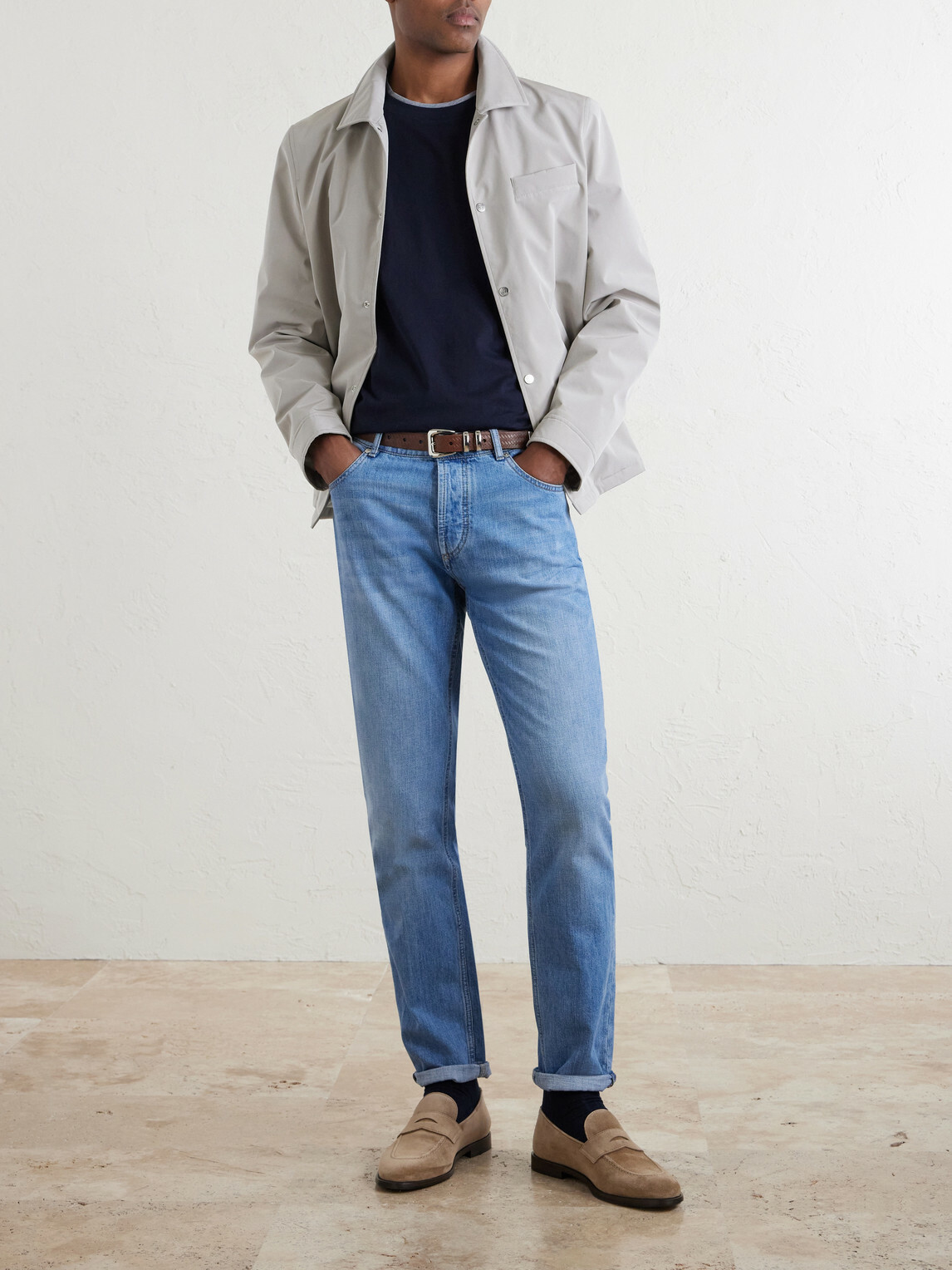 Brunello Cucinelli - Layered Cotton-Jersey T-Shirt - Blue