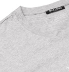 Balmain - Slim-Fit Logo-Print Mélange Cotton-Jersey T-Shirt - Men - Gray