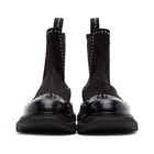 Alexander McQueen SSENSE Exclusive Black and Silver Suede Chelsea Boots
