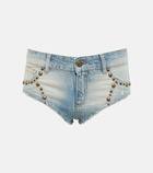 Blumarine - Embellished denim shorts