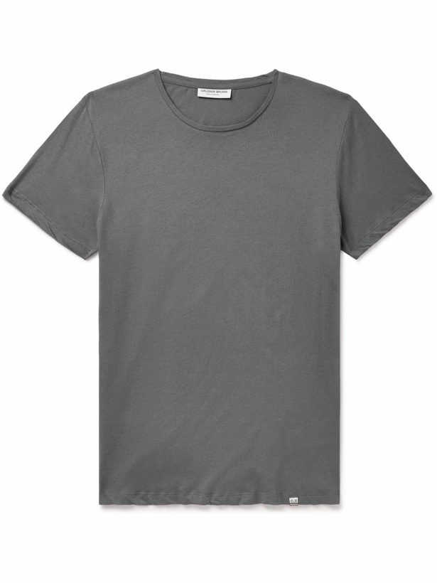 Photo: Orlebar Brown - OB-T Slim-Fit Cotton-Jersey T-Shirt - Gray