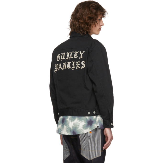 Wacko Maria Black Denim Type 2 Trucker Jacket