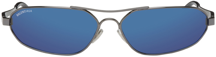 Photo: Balenciaga Gunmetal Oval Sunglasses