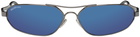 Balenciaga Gunmetal Oval Sunglasses