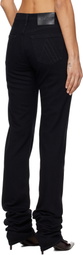 The Attico Black Washed Stretch Jeans