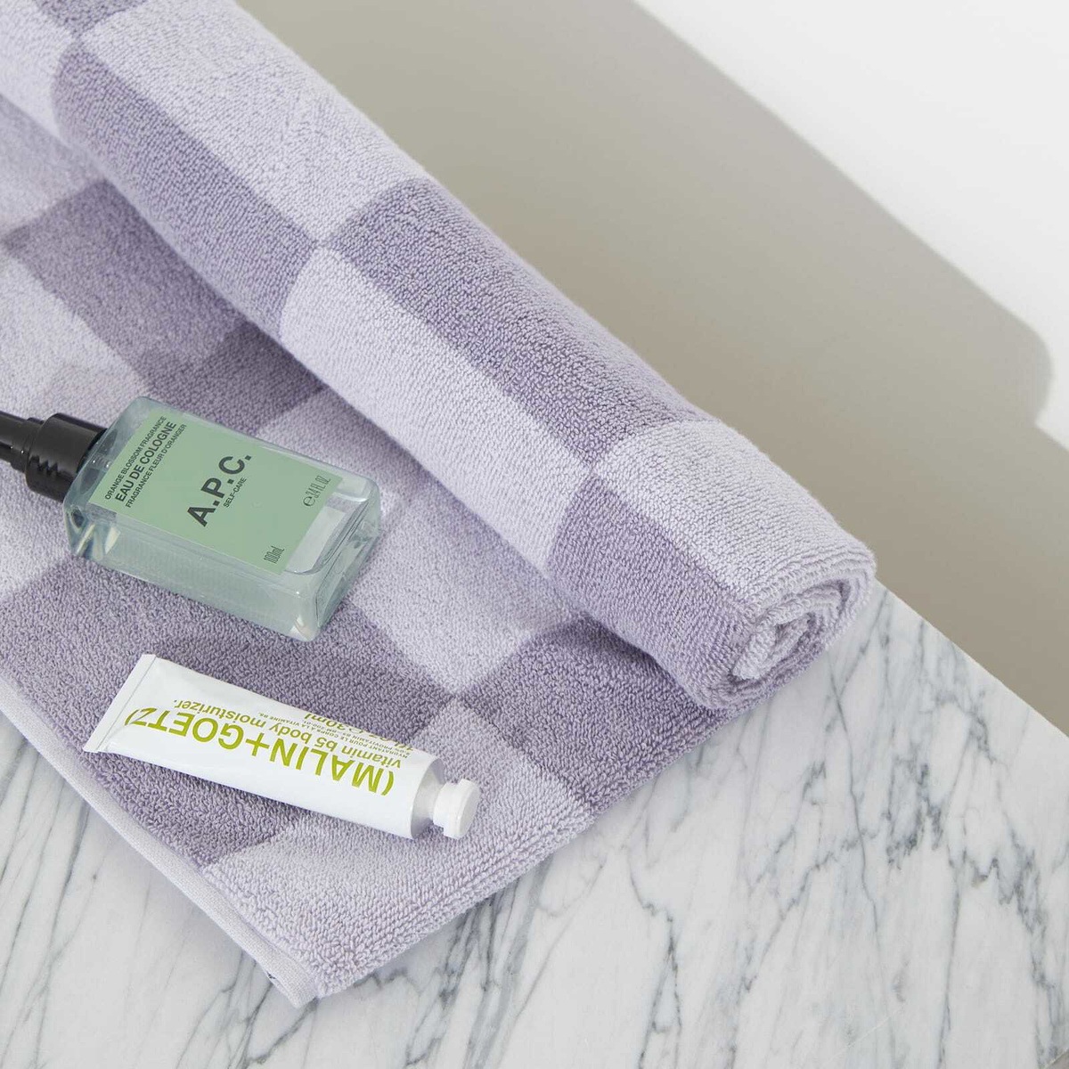 HAY Check Hand Towel in Lavender 