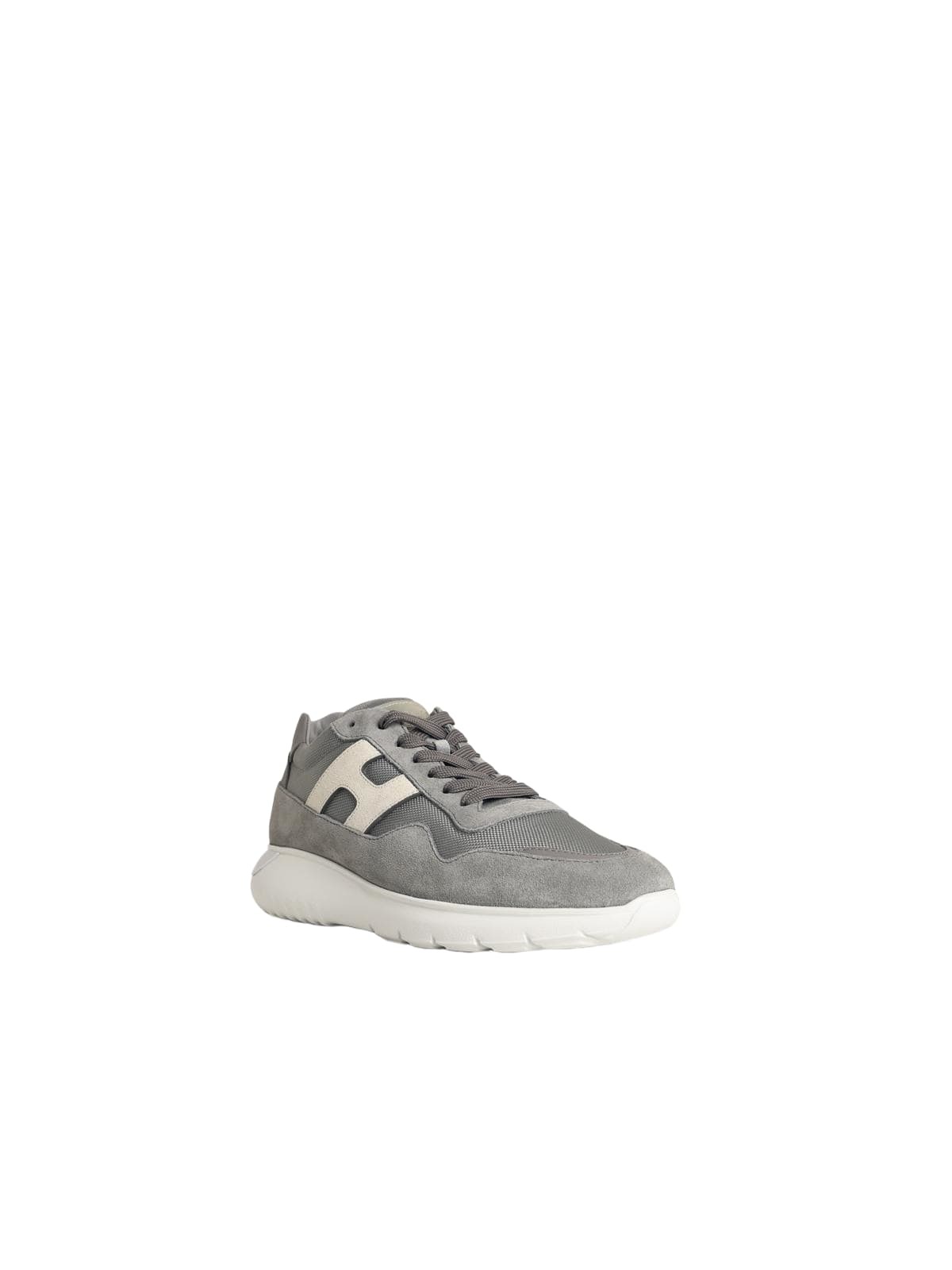 Hogan interactive 3 Grey Suede Blend Sneakers