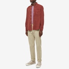 Portuguese Flannel Men's Lobo Button Down Corduroy Shirt in Bordeaux