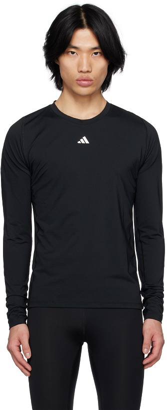 Photo: adidas Originals Black Techfit Training Long Sleeve T-Shirt
