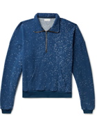 John Elliott - Spec Wool-Blend Half-Zip Sweater - Blue