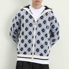 Casablanca Men's Monogram Zip Up Hoodie in Navy
