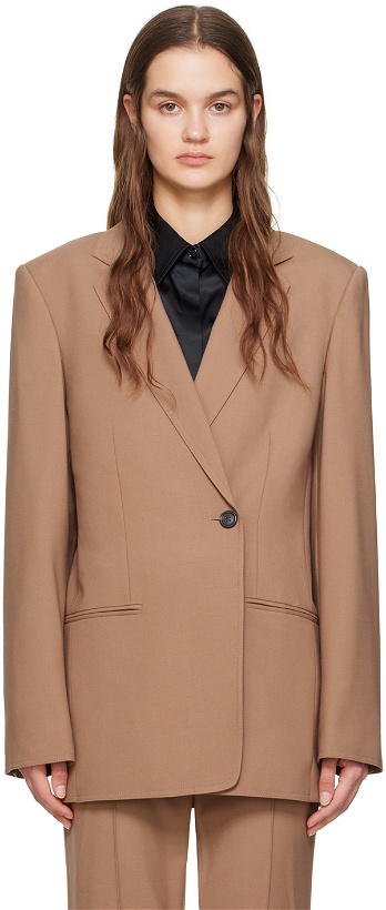 Photo: Helmut Lang Brown Single-Double Breasted Blazer