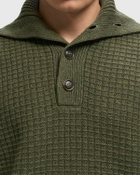 WOOLRICH BLACK LABEL - WAFFLE STITCH VANISE MARL POLO Green Men