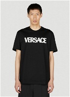 Versace Mesh Logo T-Shirt male Black