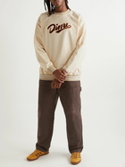 DIME - Team Logo-Appliquéd Cotton-Corduroy Sweatshirt - Neutrals