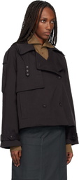 Proenza Schouler Black Proenza Schouler White Label Yasmin Cropped Trench Coat