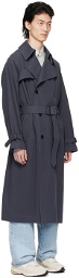 YLÈVE Gray Belted Trench Coat