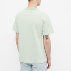 Armor-Lux Men's Fine Stripe T-Shirt in Hope Green/White