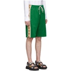 Gucci Green Jersey GG Ribbon Shorts