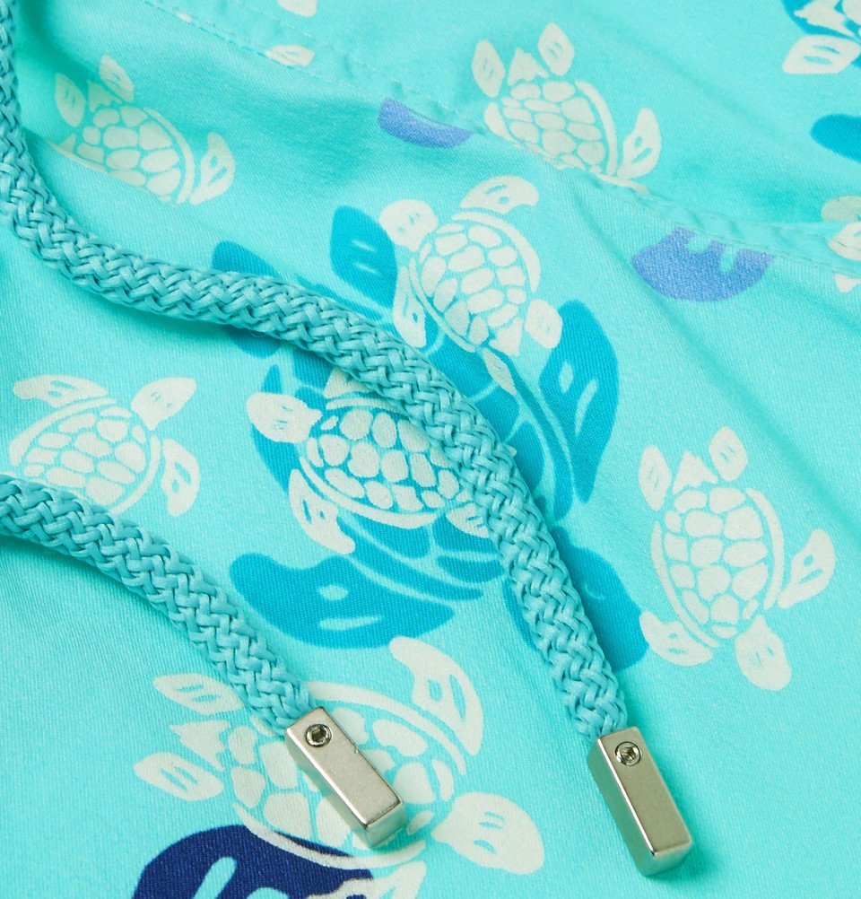 Vilebrequin - Moorise Mid-Length Glow-In-The-Dark Printed Swim Shorts - Men - Light blue