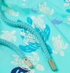 Vilebrequin - Moorise Mid-Length Glow-In-The-Dark Printed Swim Shorts - Men - Light blue