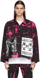 KIDILL Black & Pink Anarchy Denim Jacket