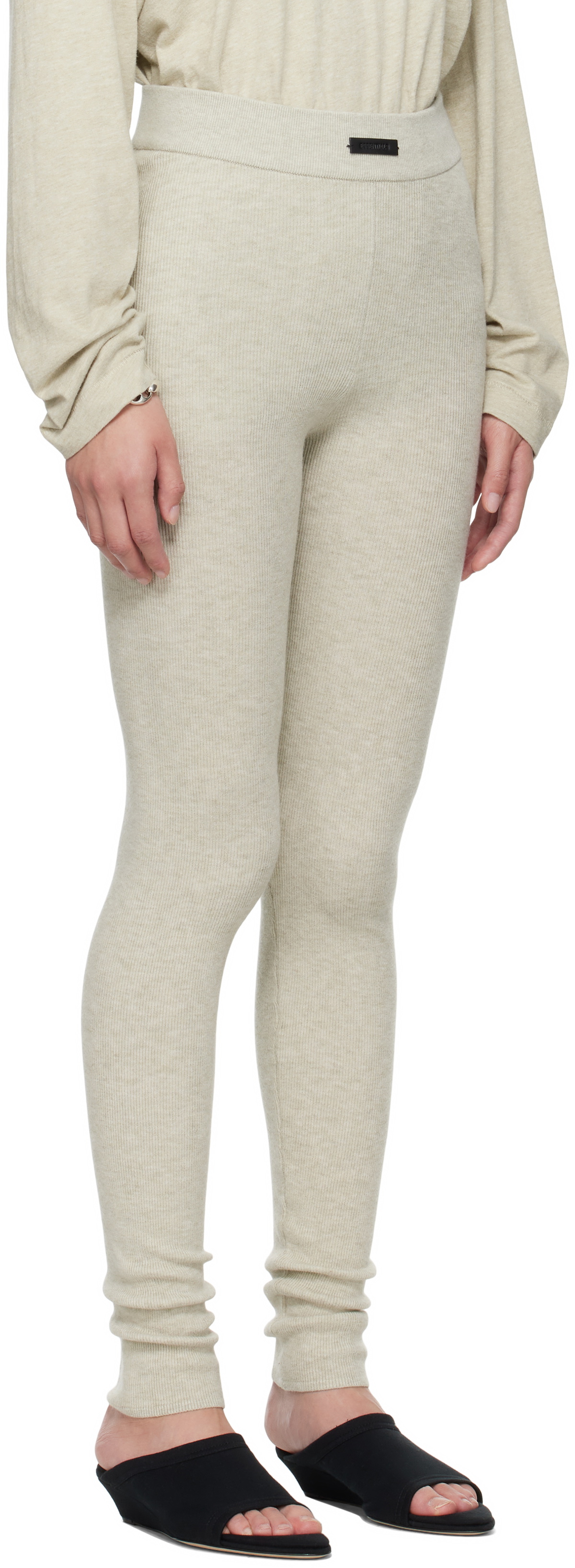 Fear of God ESSENTIALS Beige Soft Rib Leggings