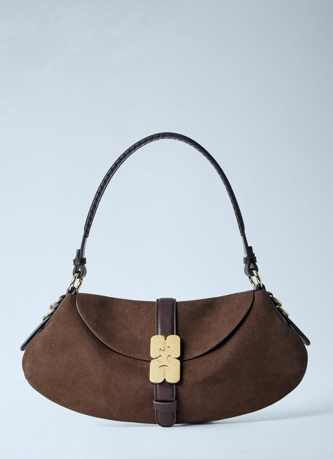 GANNI B-Kat Suede Shoulder Bag