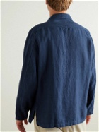 Massimo Alba - Florida Convertible-Collar Linen Overshirt - Blue