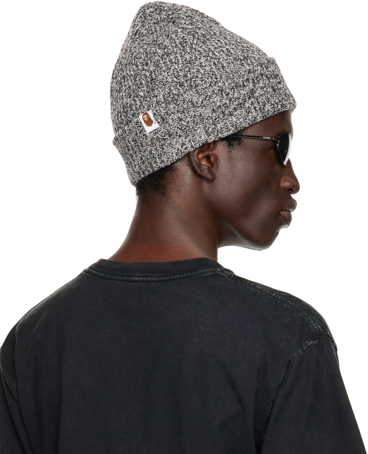 BAPE Gray Gradient Knit Beanie