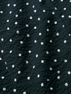 YMC - Mitchum Polka-Dot Cotton-Seersucker Shirt - Blue