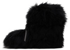 We11done Black Fur Moccasin Boots