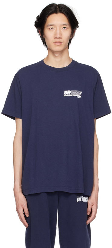 Photo: Sporty & Rich Navy 'Running Club' T-Shirt