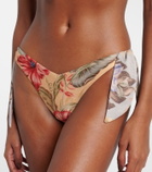 Zimmermann Coco bow-detail floral bikini bottoms