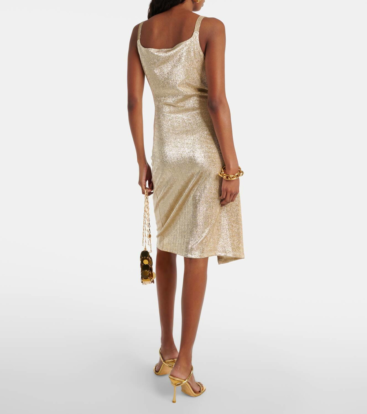 Rabanne Ruched Lurex minidress Paco Rabanne