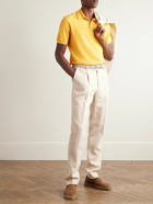 Brunello Cucinelli - Cotton-Piqué Polo Shirt - Yellow