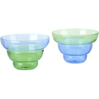 POLSPOTTEN Blue & Green Mizu Kiri Snack Bowl Set