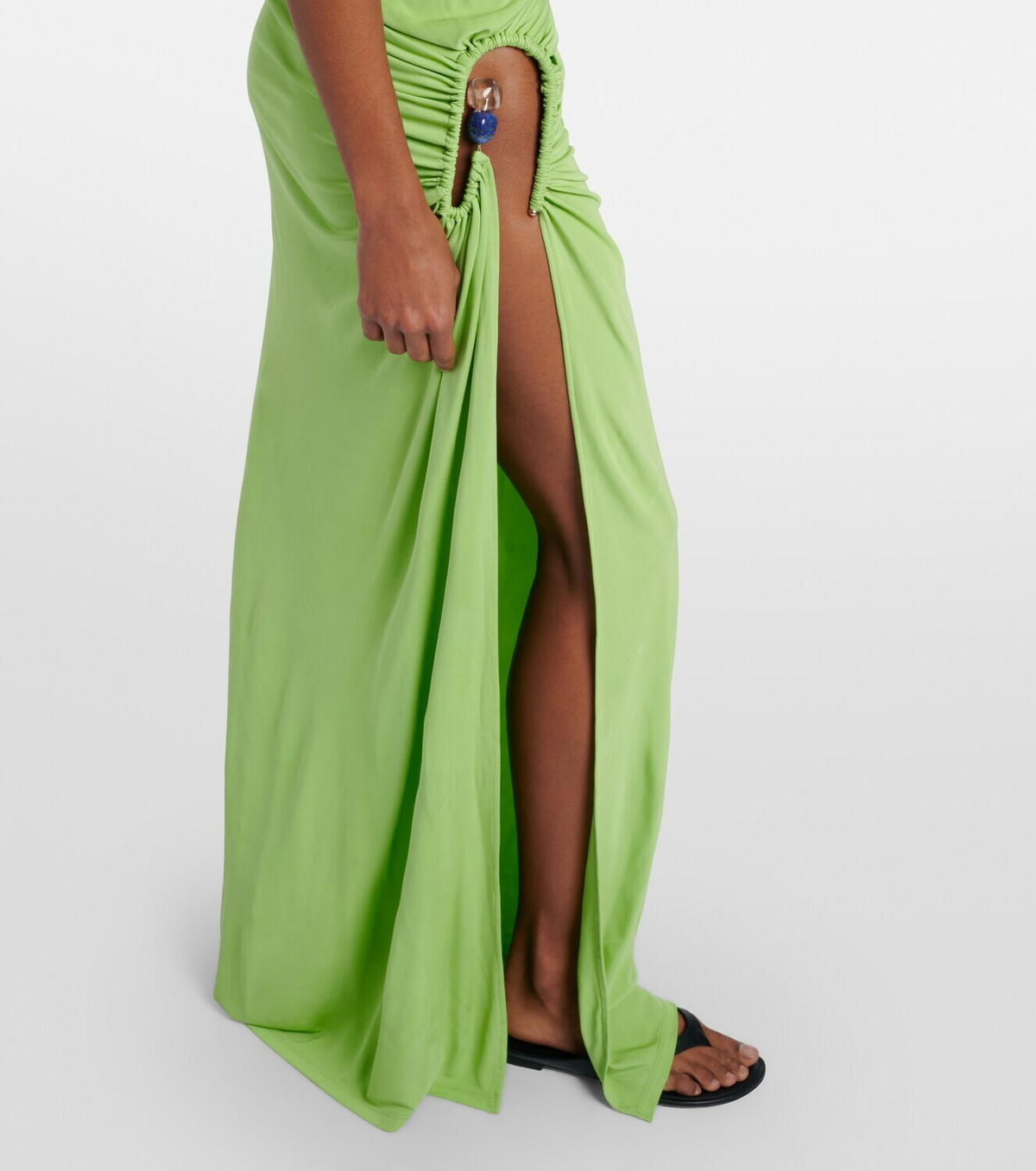 Christopher Esber Cutout embellished draped maxi dress