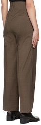 AURALEE Brown Tropical Wool Trousers