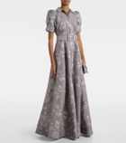 Rebecca Vallance Ruth embellished belted brocade gown