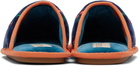 Valentino Garavani Navy Ta Chambre Slippers