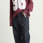 Acne Studios Men's 1981 Raw Denim Wide Leg Jeans in Indigo Blue