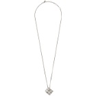 Ksubi Silver Dripps Box Cross Necklace