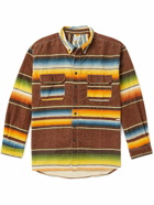 OrSlow - Button-Down Collar Striped Cotton Shirt - Brown