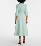 Valentino Crepe Couture embellished midi dress
