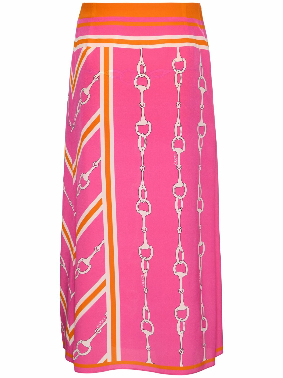 GUCCI Horsebit Silk Wrap Skirt Gucci