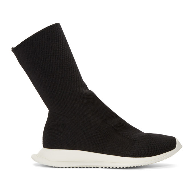 Photo: Rick Owens Drkshdw Black New Runner Sock Sneakers