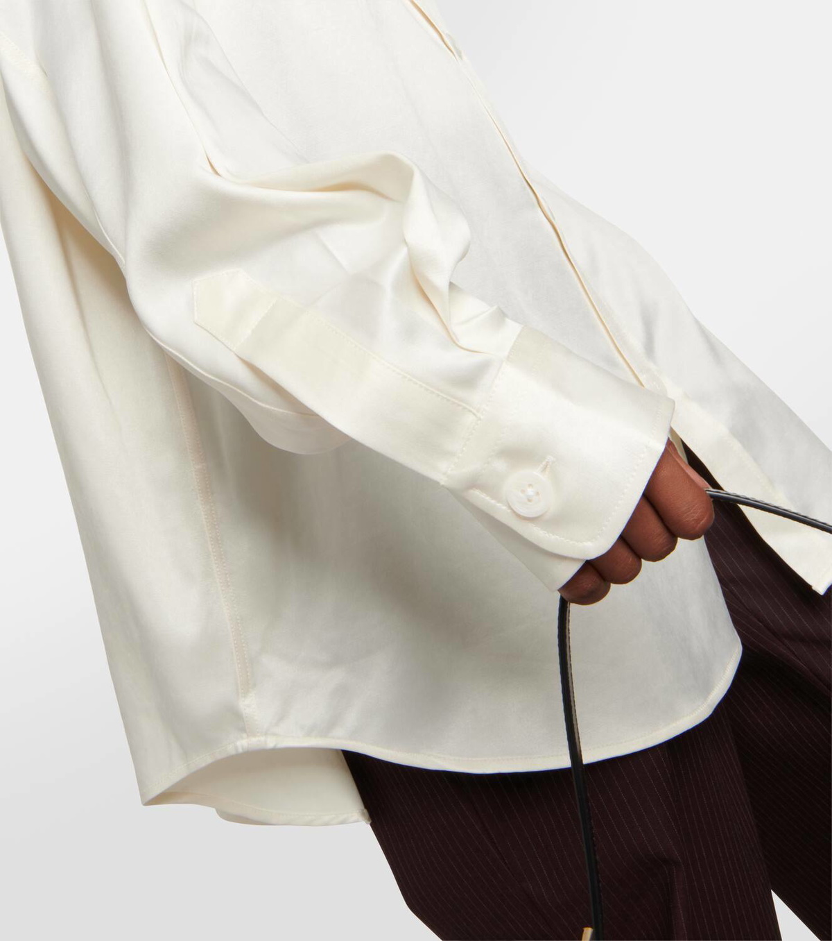 Ami Paris Cupro and wool-blend overshirt